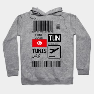 Tunis Tunisia travel ticket Hoodie